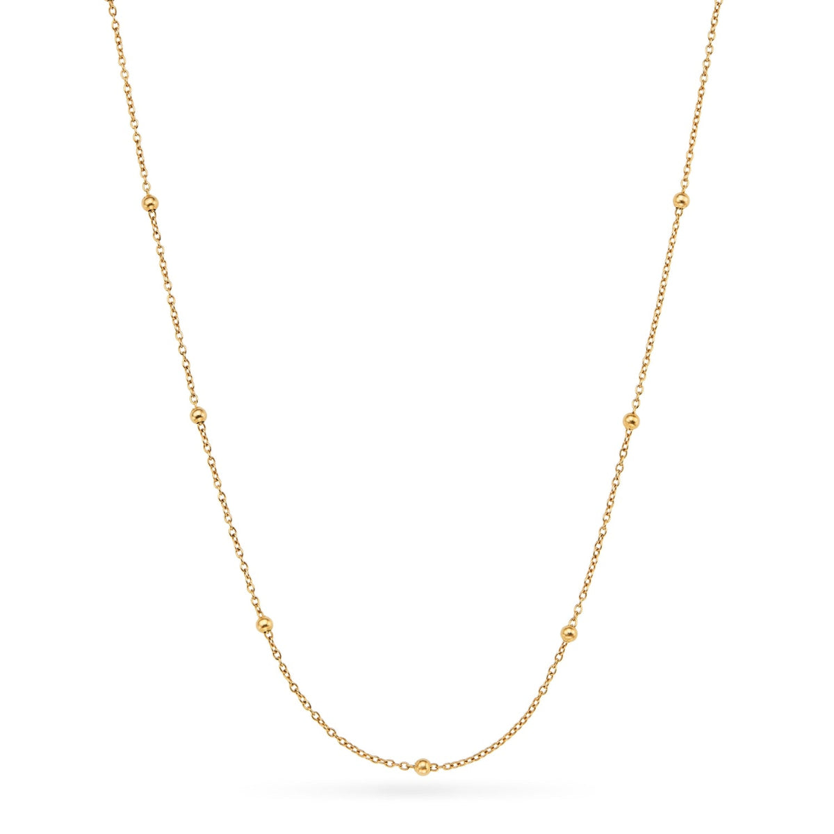 Fingerprint Moon & Star Tag Necklace (Gold)