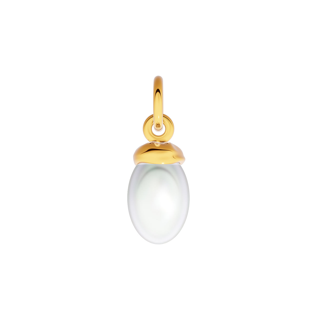 Made Mine Fine Charm - Organic Pearl (Gold)