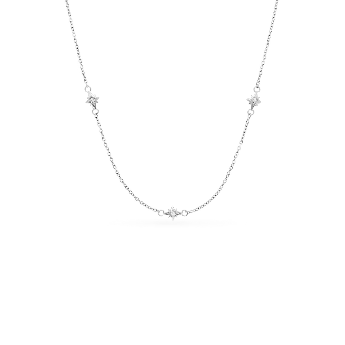 Organic Fingerprint Droplet Necklace (Silver)