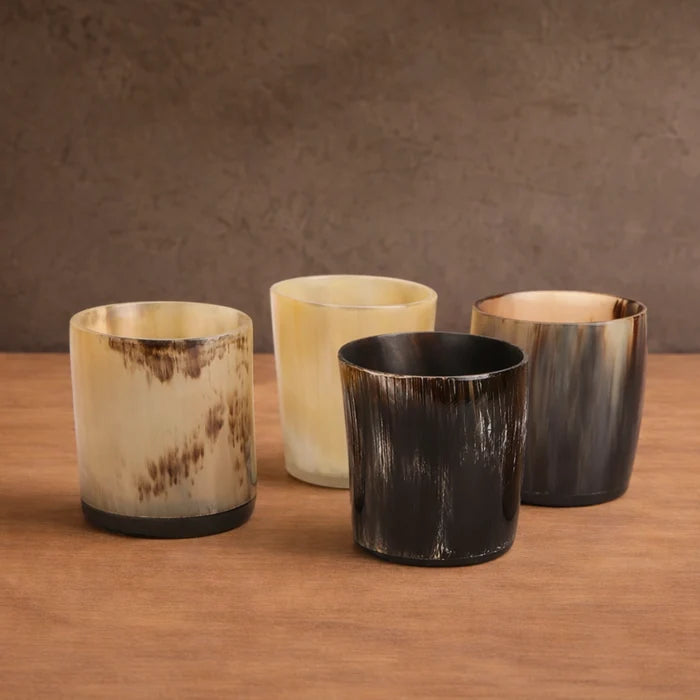 Buffalo Horn Whiskey Shot Glasses 6.5 oz - (Pack of 8)