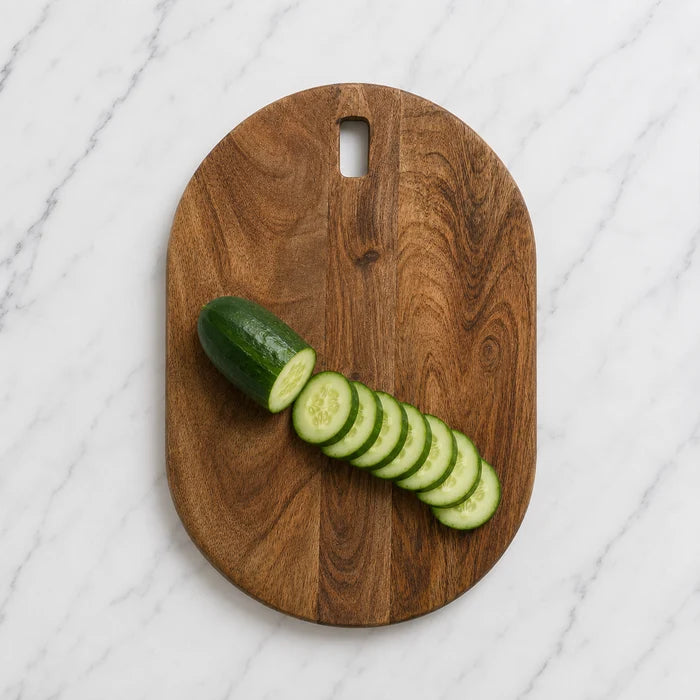 Chopping Board Oval Rectangle –Wood, in 14x9.75"