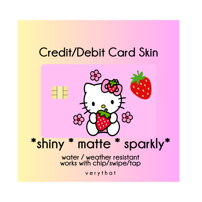 Hello Kitty Strawberry Credit / Debit Card Skin