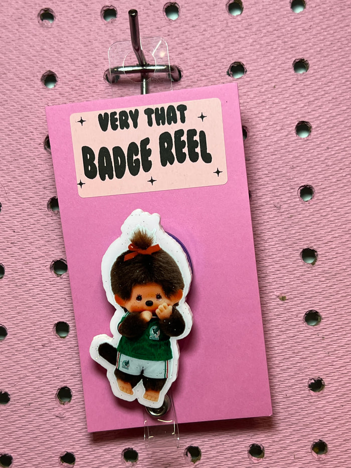 Monchichi Mex Badge Reel