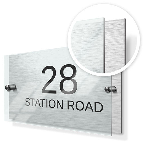 Steel Pattern Classic Metal Sign with Premium Acrylic Front