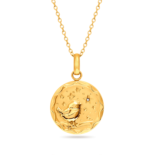 Murphys Sketches x Abbott Lyon Custom Robin Coin Necklace (Gold)
