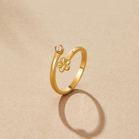Golden Bloom Petal Ring