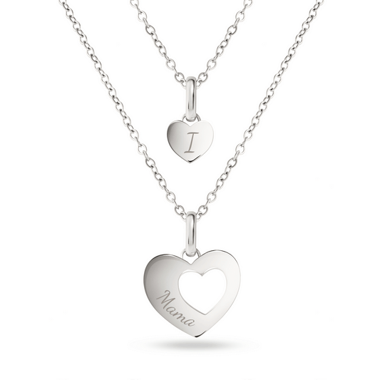 Heart 'Mini & Me' Pendant (Silver) - CS Replacement