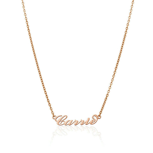 Carrie Name Necklace (Rose Gold)