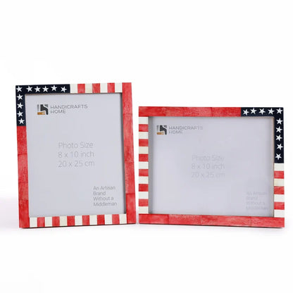 Handmade American Flag Manhattan-Patriot Picture Frames, for tabletop or wall display