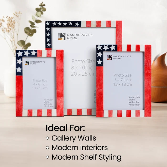 American Flag Manhattan-Patriot Picture Frames Set of 2