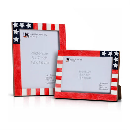 American Flag Manhattan-Patriot Picture Frames Set of 2