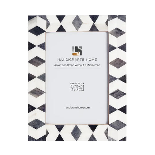 Arctic Moss Handmade Bone Inlay Picture Frame 4x6 5x7 8x10, for tabletop or wall display