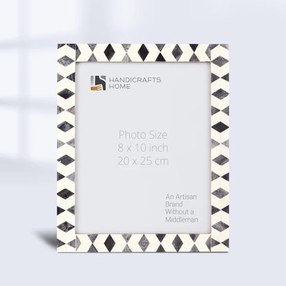Arctic Moss Handmade Bone Inlay Picture Frame 4x6 5x7 8x10, for tabletop or wall display
