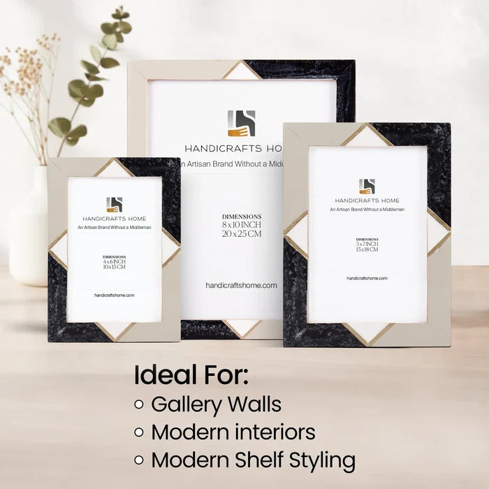 Art Deco Picture Frames | The Menton Grey | 4x6 5x7 8x10