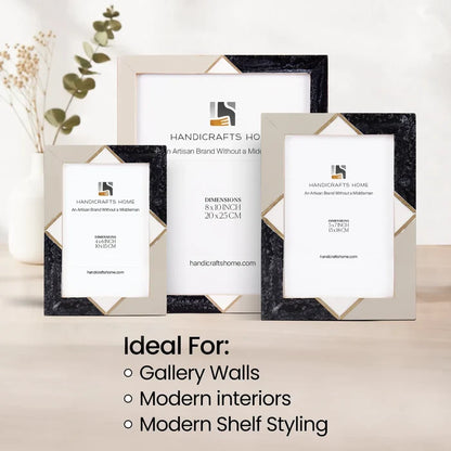 Art Deco Picture Frames | The Menton Grey | 4x6 5x7 8x10