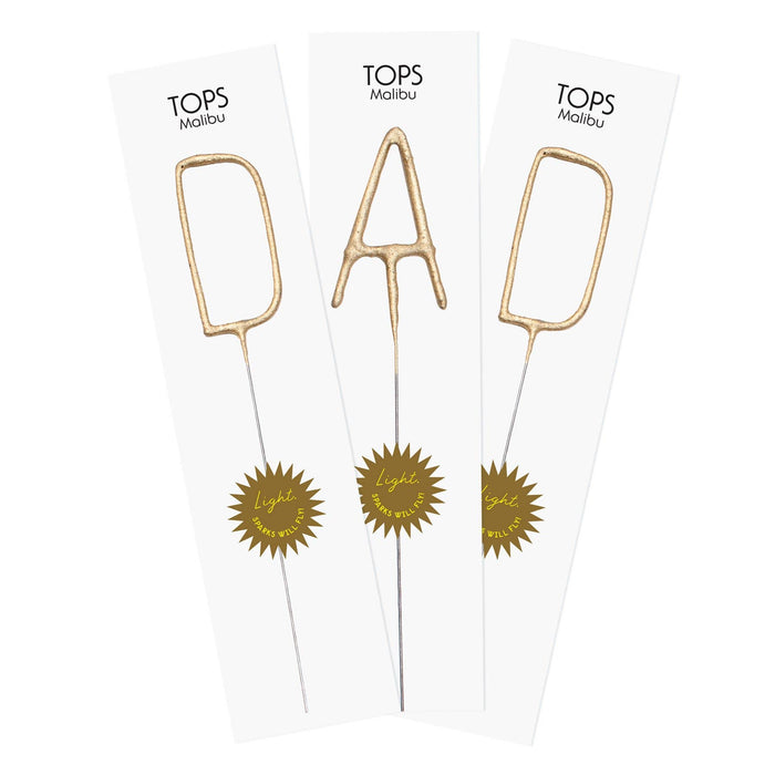 Big Golden Sparkle Candles DAD