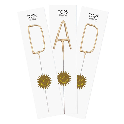 Big Golden Sparkle Candles DAD