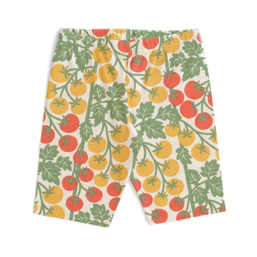 Shorts with a tomato pattern on a white background
