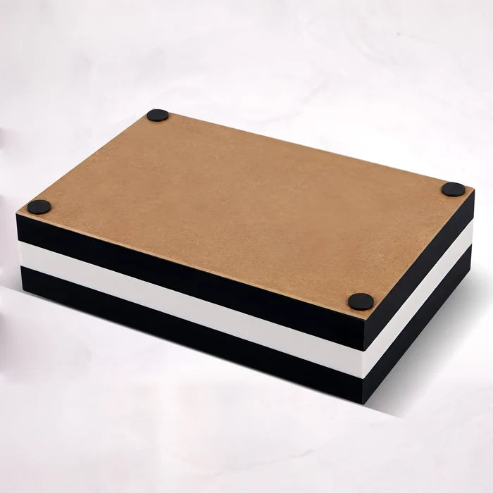Black & White Resin Inlay Decorative Box | Patisserie Adorn