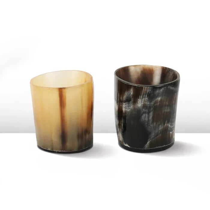 Handmade Buffalo Horn Whiskey Shot Glasses 6.5 oz
