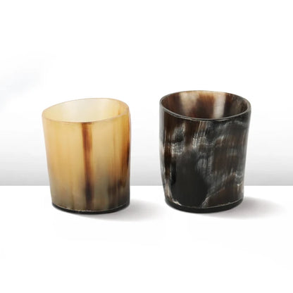 Handmade Buffalo Horn Whiskey Shot Glasses 6.5 oz