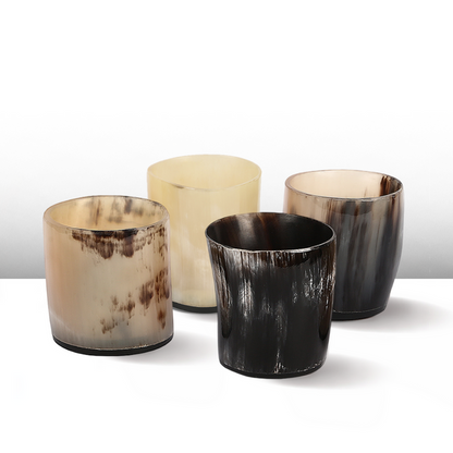 Handmade Buffalo Horn Whiskey Shot Glasses 6.5 oz