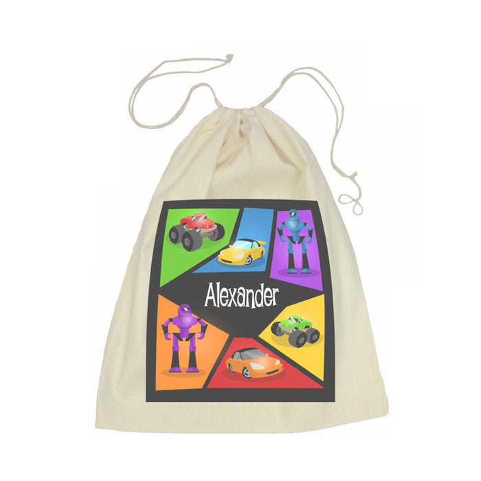 Calico Drawstring Bag - Machine