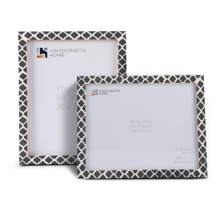 Handmade Casablanca Fumar Resin Inlay Picture Frame Set 2, for tabletop or wall display