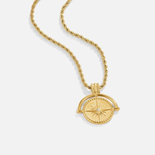 Celestial Gold Coin Necklace