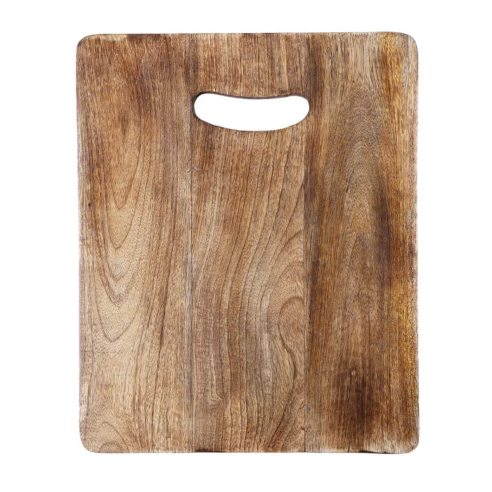 Handmade Chopping Board Rectangular with Slot Handle –Wood, in 15x12"