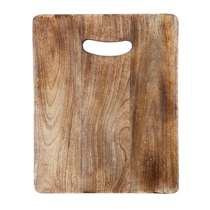 Handmade Chopping Board Rectangular with Slot Handle –Wood, in 15x12"