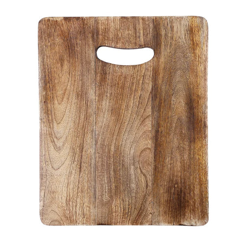 Handmade Chopping Board Rectangular with Slot Handle –Wood, in 15x12"