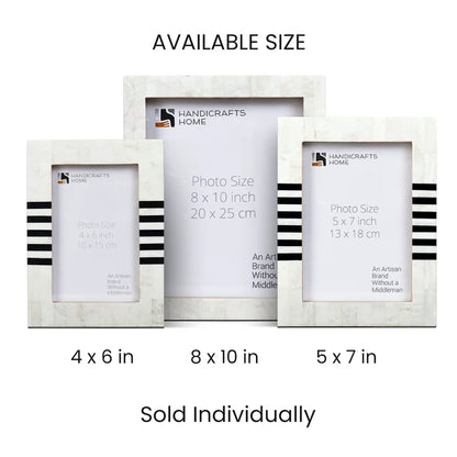 Contour Lado Modern Black & White Resin Inlay Picture Frames