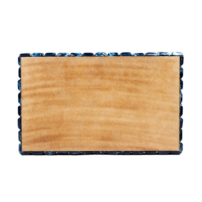 countertop and vanity tray handmade illusion ice pattern 10x6 towel tray blue