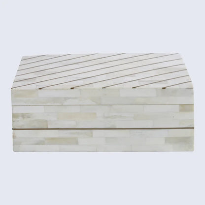 Decorative box Aegean pearl Bone Inlay, Brass available in 2 sizes