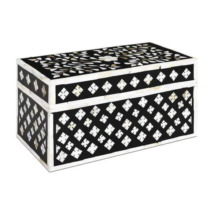 Handmade Decorative box Rhonda bouquet Mother of Pearl & Resin 10x5x5 inch, for jewelry and keepsake storage