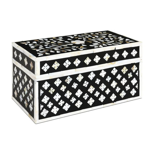 Handmade Decorative box Rhonda bouquet Mother of Pearl & Resin 10x5x5 inch, for jewelry and keepsake storage