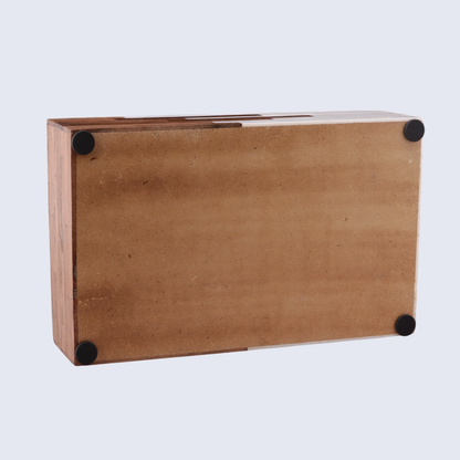 Decorative Storage Box Equalizer Collection Wood & Resin Inlay Brown & White – 3 Sizes