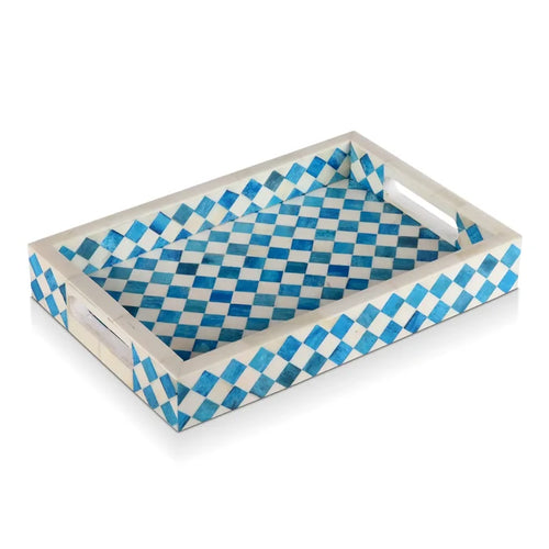 Handmade Decorative-tray-turquoise-12x8-inch