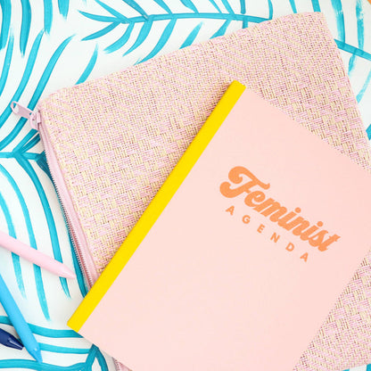 Feminist Agenda Peach Notebook