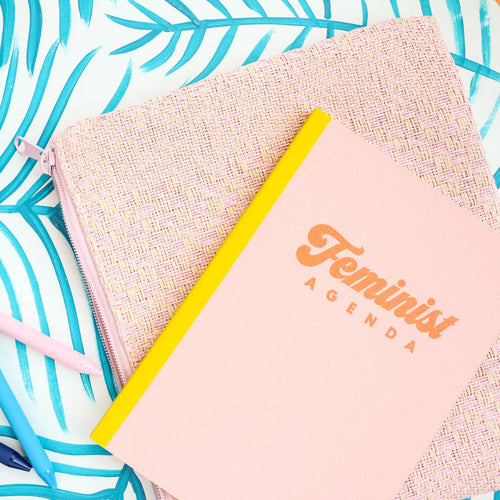 Feminist Agenda Peach Notebook