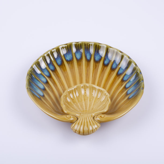 Handmade Decorative Ceramic Platter For Serving & Decor -GOLD