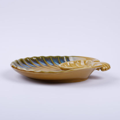 Handmade Decorative Ceramic Platter For Serving & Decor -GOLD