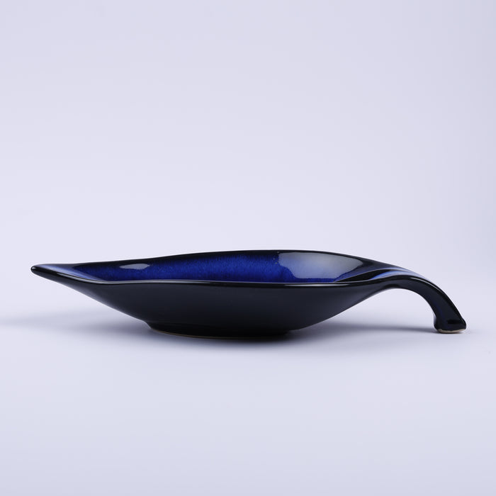 Handmade Decorative Ceramic Platter For Serving & Decor -NAVY