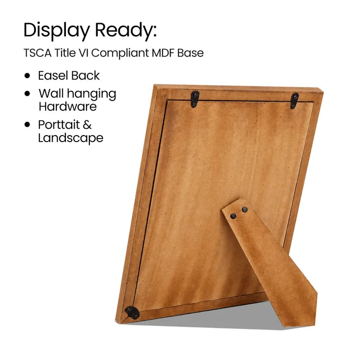 Hypno Daze Geometric Wood & Bone Inlay Picture Frame - 3 Sizes