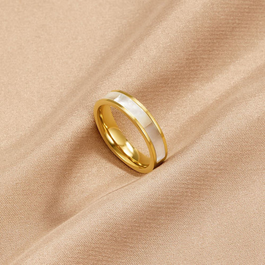Ivory Pearl Gold Ring