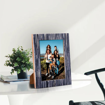 Handmade Koyala Kachcha Picture Frame - Charcoal Bone Inlay - 4x6 5x7 8x10, for tabletop or wall display