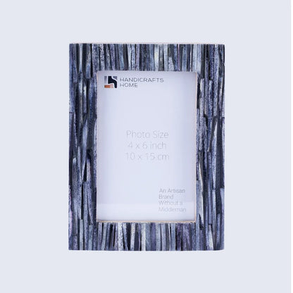 Koyala Kachcha Picture Frame | Charcoal Bone Inlay | 4x6 5x7 8x10