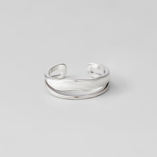 Layered Sahara Silver Ring