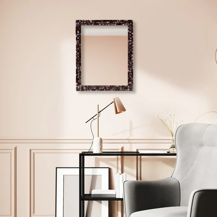 Handmade Make To Order Mother Of Pearl Grey Mirror in 7 Sizes